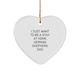 Funny German Shepherd Dad Gifts for Him - Heart Ornament for Christmas Unique for Men Dog Owners, Gifts from Men to Men Friends Family - Image 1